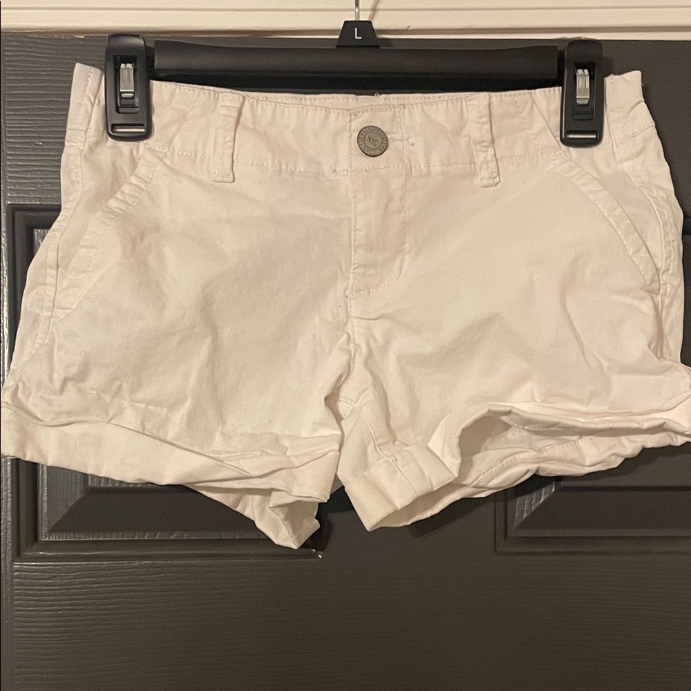Aeropostale Women's White Cargo Shorts